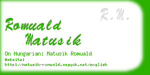 romuald matusik business card